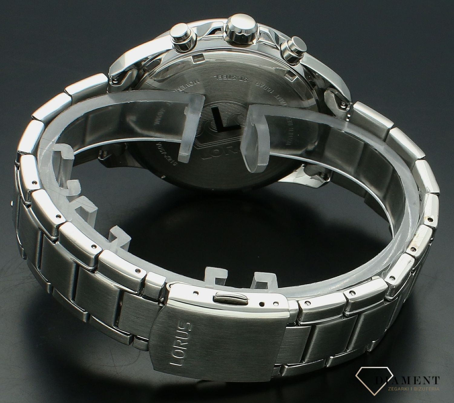 Zegarek męski Lorus Chronograph RM351JX9.  Zegarek męski na bransolecie. Zegarek Lorus z chronografem. Klasyczny zegarek męski Lorus. Zegarek męski idealny na prezent..jpg