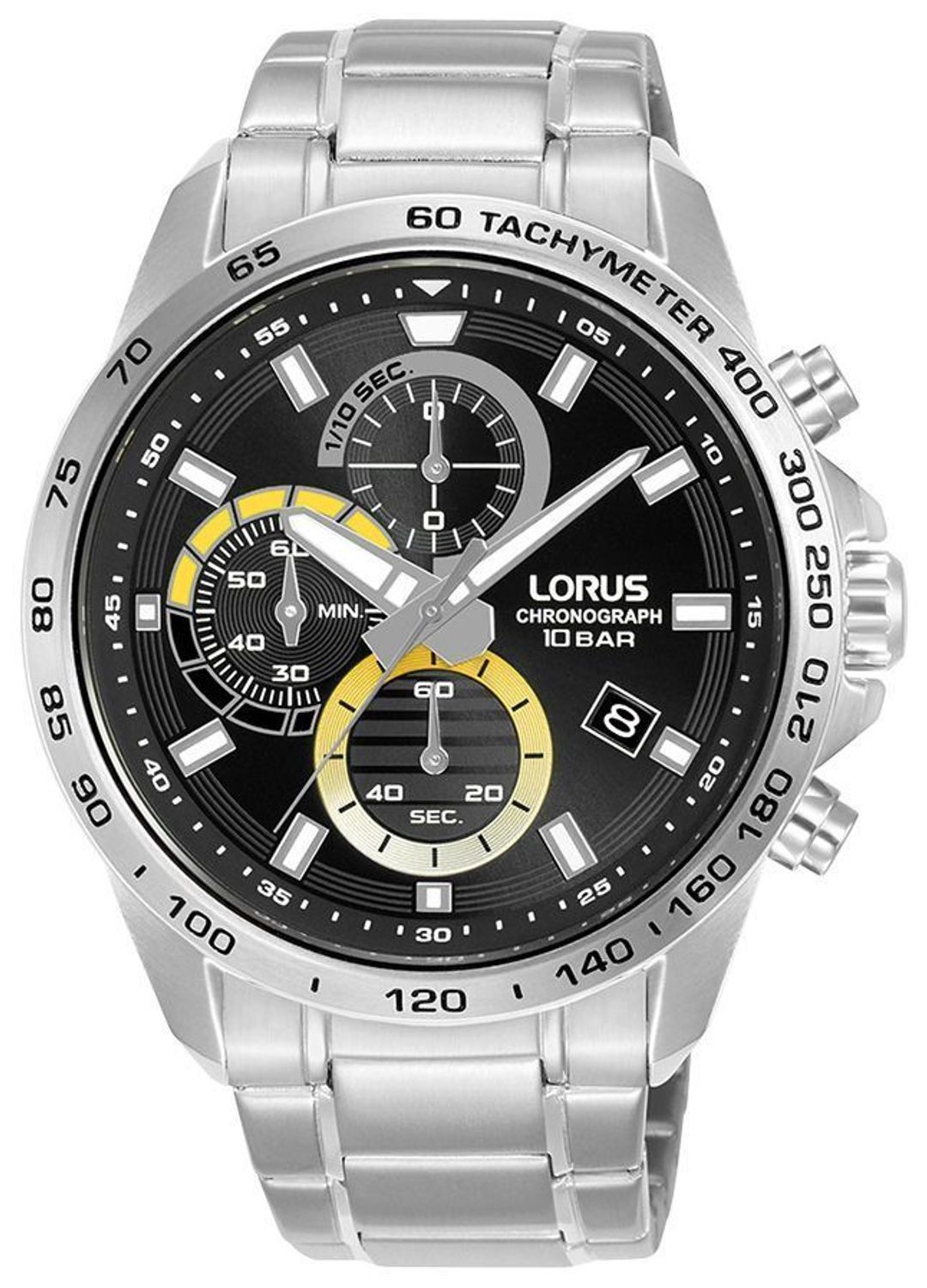 Zegarek męski Lorus Chronograph RM351JX9.  Zegarek męski na bransolecie. Zegarek Lorus z chronografem. Klasyczny zegarek męski Lorus. Zegarek męski idealny na prezent..jpg