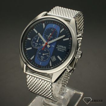 Zegarek męski na bransolecie stalowej z klasyczną z czarną tarczą w wyraźnymi cyframi Lorus RM353GX9  (2).jpg