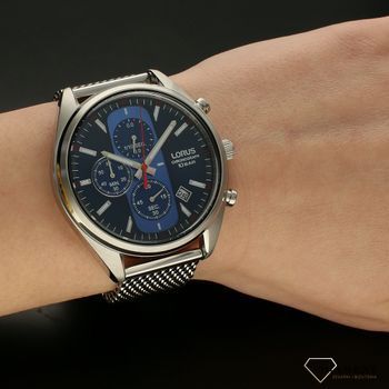 Zegarek męski na bransolecie stalowej z klasyczną z czarną tarczą w wyraźnymi cyframi Lorus RM353GX9  (5).jpg