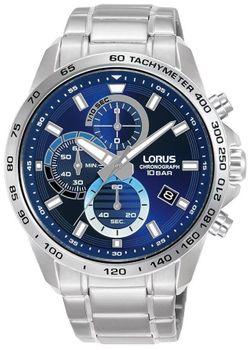 Zegarek męski Lorus Chronograph RM353JX9. Zegarek męski na bransolecie. Zegarek Lorus z granatową tarczą. Klasyczny zegarek męski Lorus. Zegarek męski idealny na prezent. Zegarek z chronografem..jpg