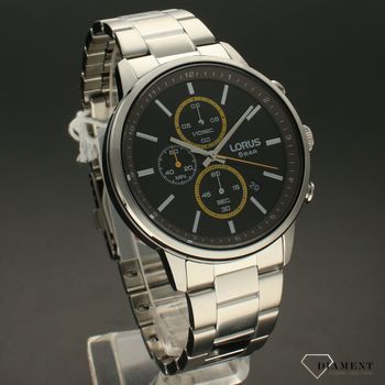 Zegarek męski LORUS Klasyczny Chronograph RM395GX9. Idealny zegarek męski do codziennego użytkowania oraz ważnych spotkań. Zegarek ze strebrną bransoletą (2).jpg