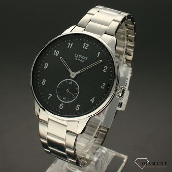 Zegarek męski LORUS Klasyczny z Cyframi Arabskimi RN455AX9. Zegarek męski o klasycznym wyglądzie z wyraźnymi cyframi arabskimi. Tarcza zegarka w ciemnej kolorystyce (5).jpg