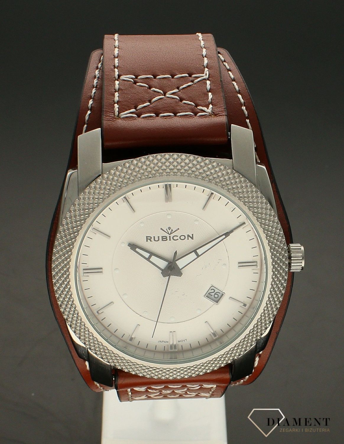 Zegarek męski na skórzanym pasku Rubicon RNCC92SISX03BX (2).jpg