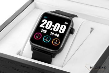 Smartwatch męski Rubicon 'Czarny prostokątny Smartwatch'⌚✓ Bluetooth ✓ licznik kroków ✓ zdrowy styl życia✓ Autoryzowany sklep ✓ zegarek sportowy🏃‍♀️✓ zegarek treningowy ✓ Kurier Gratis.jpg