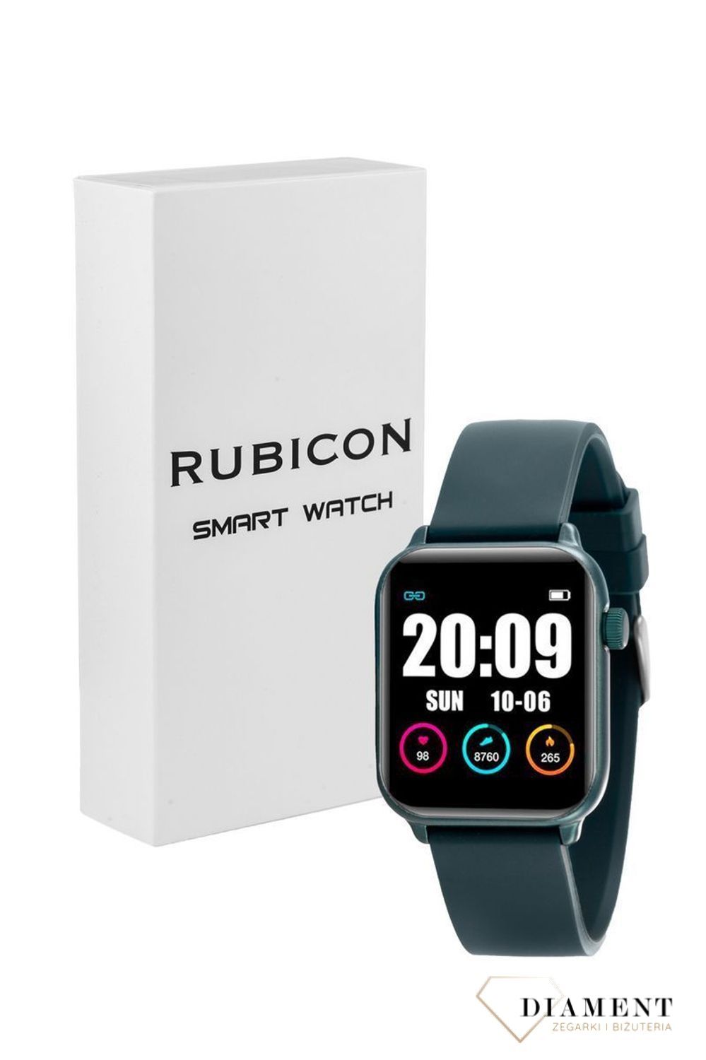 Smartwatch Rubicon 'Niebieski Smart' to Smartwatch męski z granatowym paskiem⌚✓ Bluetooth ✓ licznik kroków ✓ zdrowy styl życia✓ Autoryzowany sklep ✓ zegarek sportowy🏃‍♀️✓ zegarek treningowy.jpg