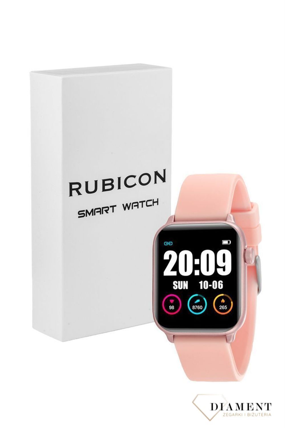 Smartwatch różowy damski Rubicon 'Sweet Rose' ⌚✓ Bluetooth ✓ licznik kroków ✓ zdrowy styl życia✓Antykoncepcja✓ Autoryzowany sklep ✓ zegarek sportowy🏃‍♀️✓ zegarek treningowy ✓ Kurier Gratis 2.jpg
