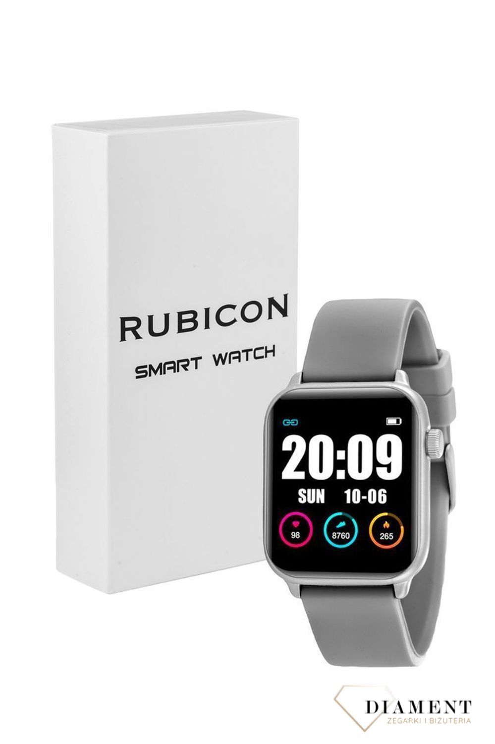 Smartwatch Rubicon 'Szary Smartwatch' ⌚✓ Bluetooth ✓ licznik kroków ✓ zdrowy styl życia✓ Autoryzowany sklep ✓ zegarek sportowy🏃‍♀️✓ zegarek treningowy ✓ Kurie.jpg