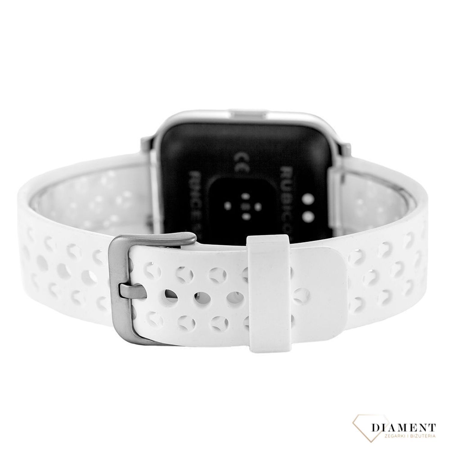 Smartwatch Rubicon z białym paskiem 'Biały sport' RNCE58SIBX03AX (2).jpg