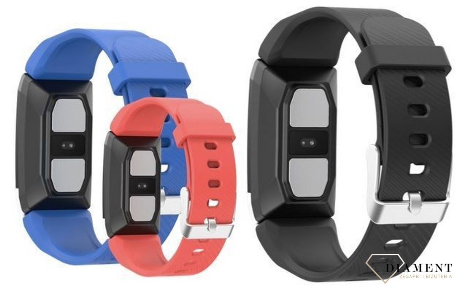 Smartwatch Rubicon cyfrowy termometr czarny RNCE60. Smartwatch posiada 2 paski w zestawie. ⌚✓ Bluetooth ✓v (1).jpg