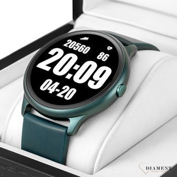 Smartwatch Rubicon na  pasku w kolorze morskiej zieleni 'Morska głębia' RNCE61DIBX05AX (4).jpg