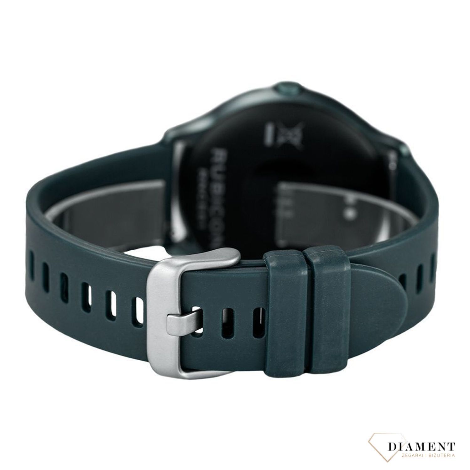 Smartwatch Rubicon na  pasku w kolorze morskiej zieleni 'Morska głębia' RNCE61DIBX05AX (2).jpg