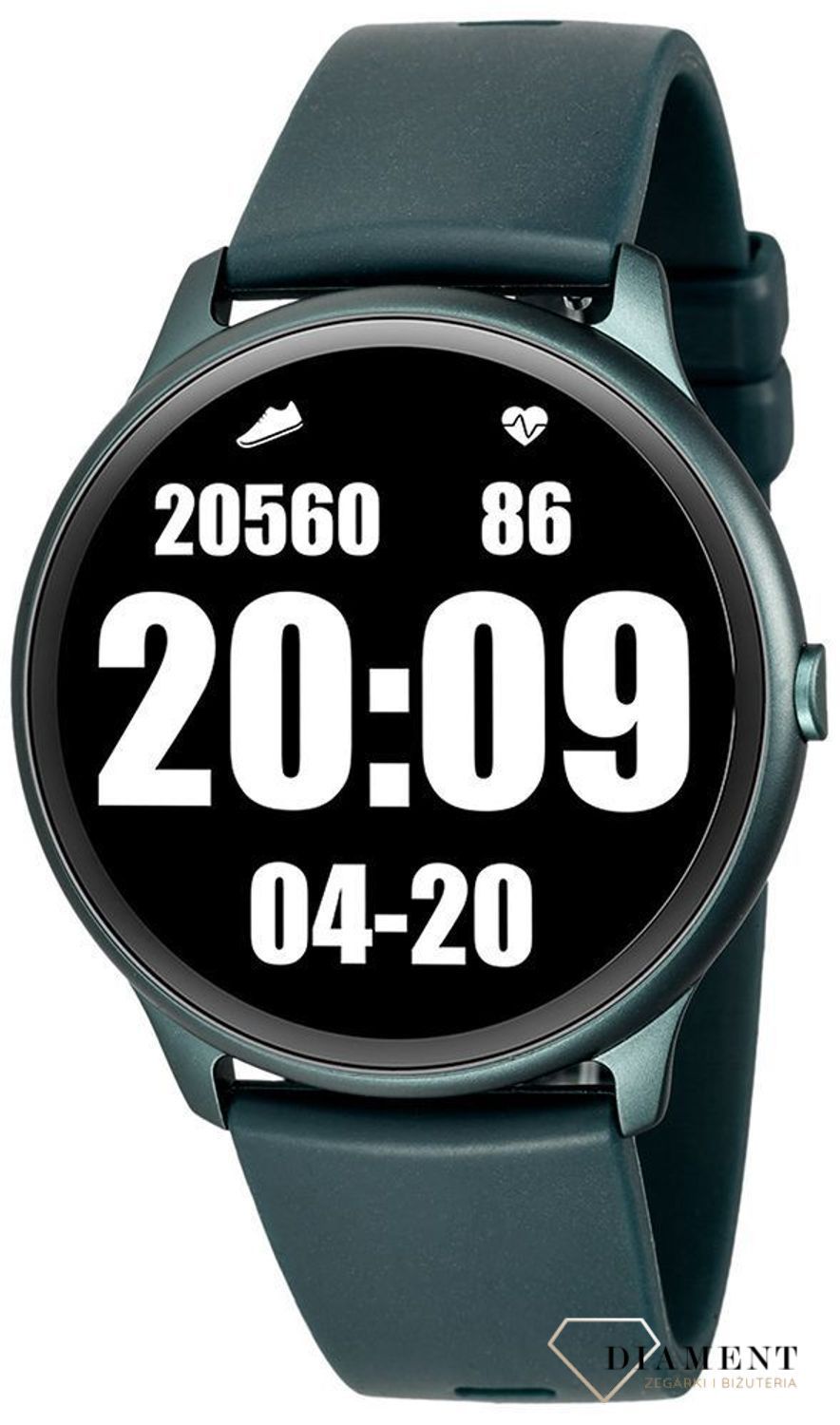 Smartwatch Rubicon na  pasku w kolorze morskiej zieleni 'Morska głębia' RNCE61DIBX05AX (2).jpg