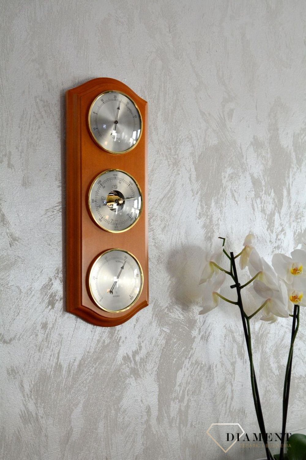 Drewniana stacja pogody Barometr Termometr Higrometr 'Drewno Sosna' ROBERT2-06 (5).JPG