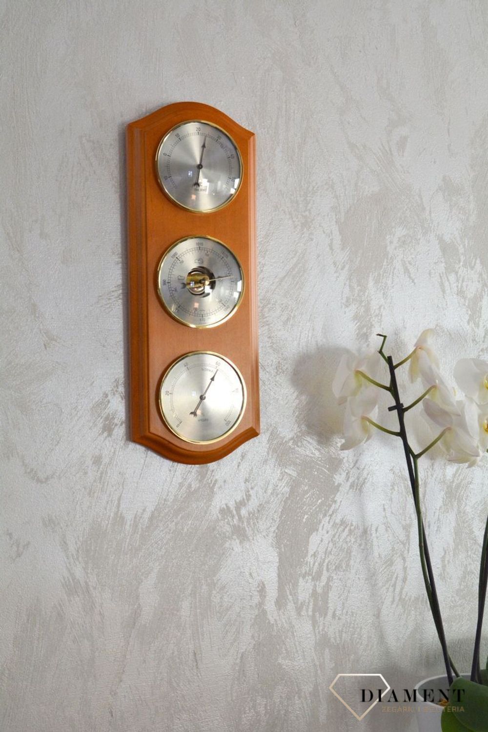 Drewniana stacja pogody Barometr Termometr Higrometr 'Drewno Sosna' ROBERT2-06 (5).JPG