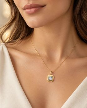 Złota zawieszka kwadratowa z 10 diamentami 0,09 ct – złoto próby 585 GHSI 0,09ct10 3.jpg