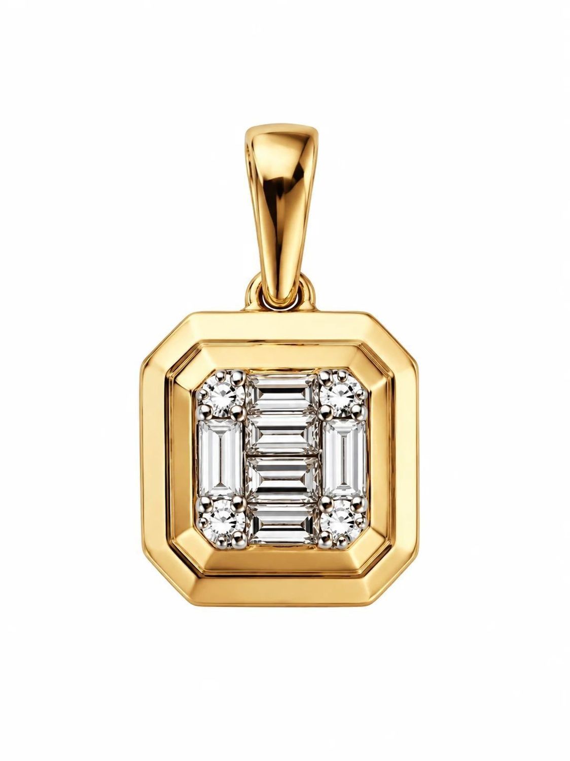 Złota zawieszka kwadratowa z 10 diamentami 0,09 ct – złoto próby 585 GHSI 0,09ct10.jpg