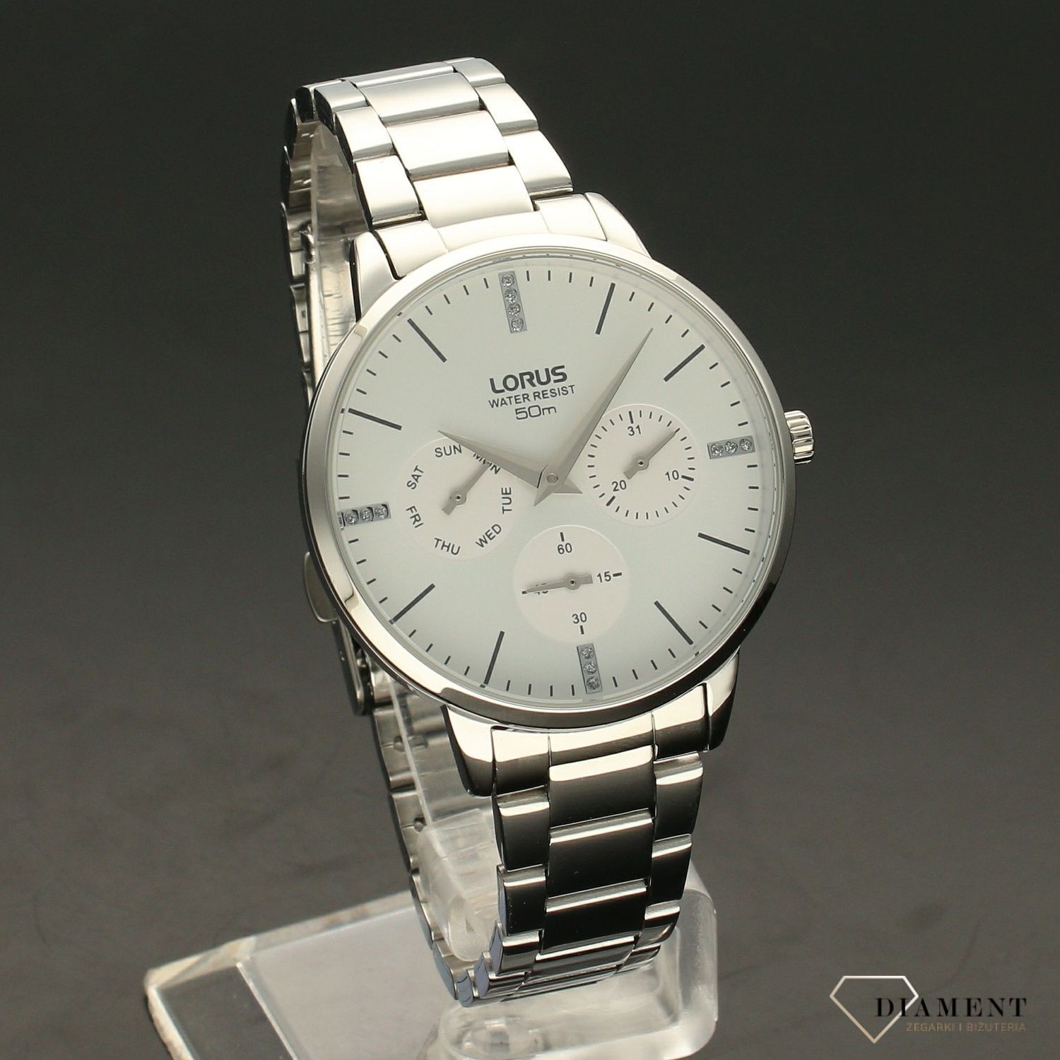 Zegarek damski na bransolecie stalowej ' Modna multidata ' RP625DX9.jpg