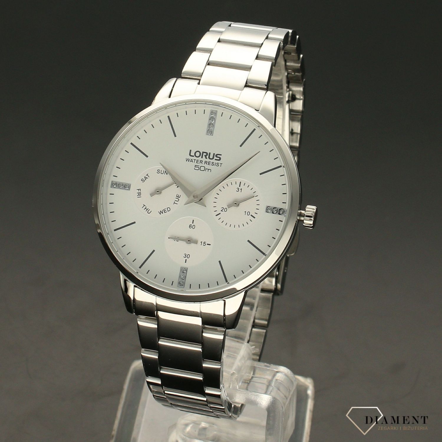 Zegarek damski na bransolecie stalowej ' Modna multidata ' RP625DX9.jpg