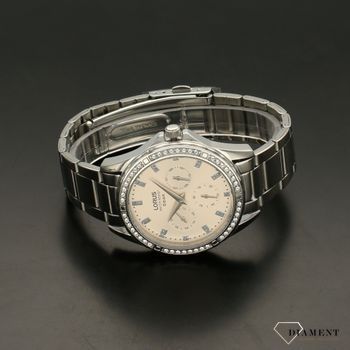 Klasyczny zegarek damski z koperta dookoła, której znajdują się cyrkonię. Elegancki zegarek damski. Idealny pomysł na prezent. Grawer gratis! Zapraszamy! (4).jpg