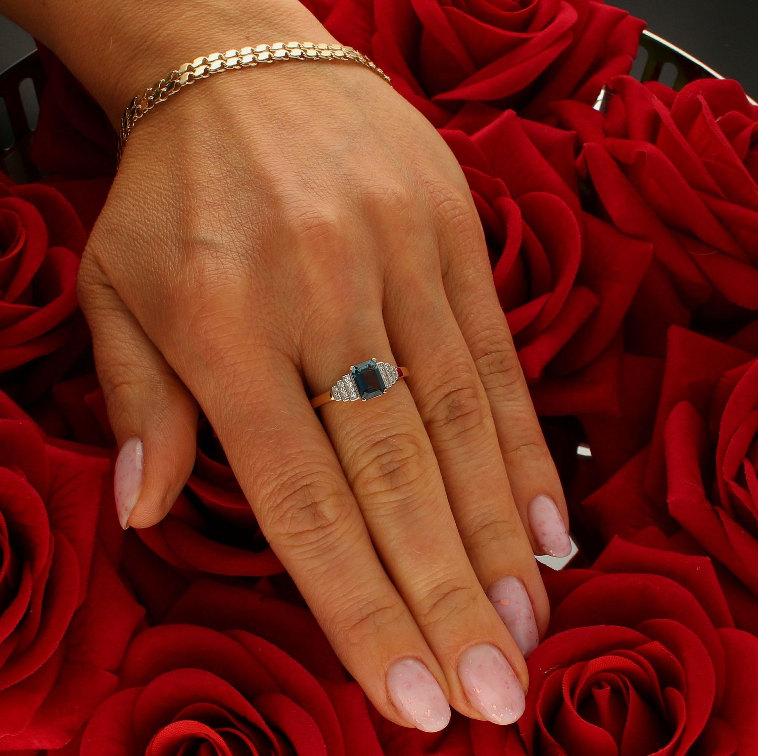 Pierścionek złoty Topaz London Blue i Diamenty 585 rozmiar 15 (4).jpg