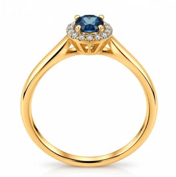 Złoty pierscionek 585 z pięknym topazem London Blue 0,27 ct i 17 diamentami 0,05 ct rozmiar 12 (2).jpg
