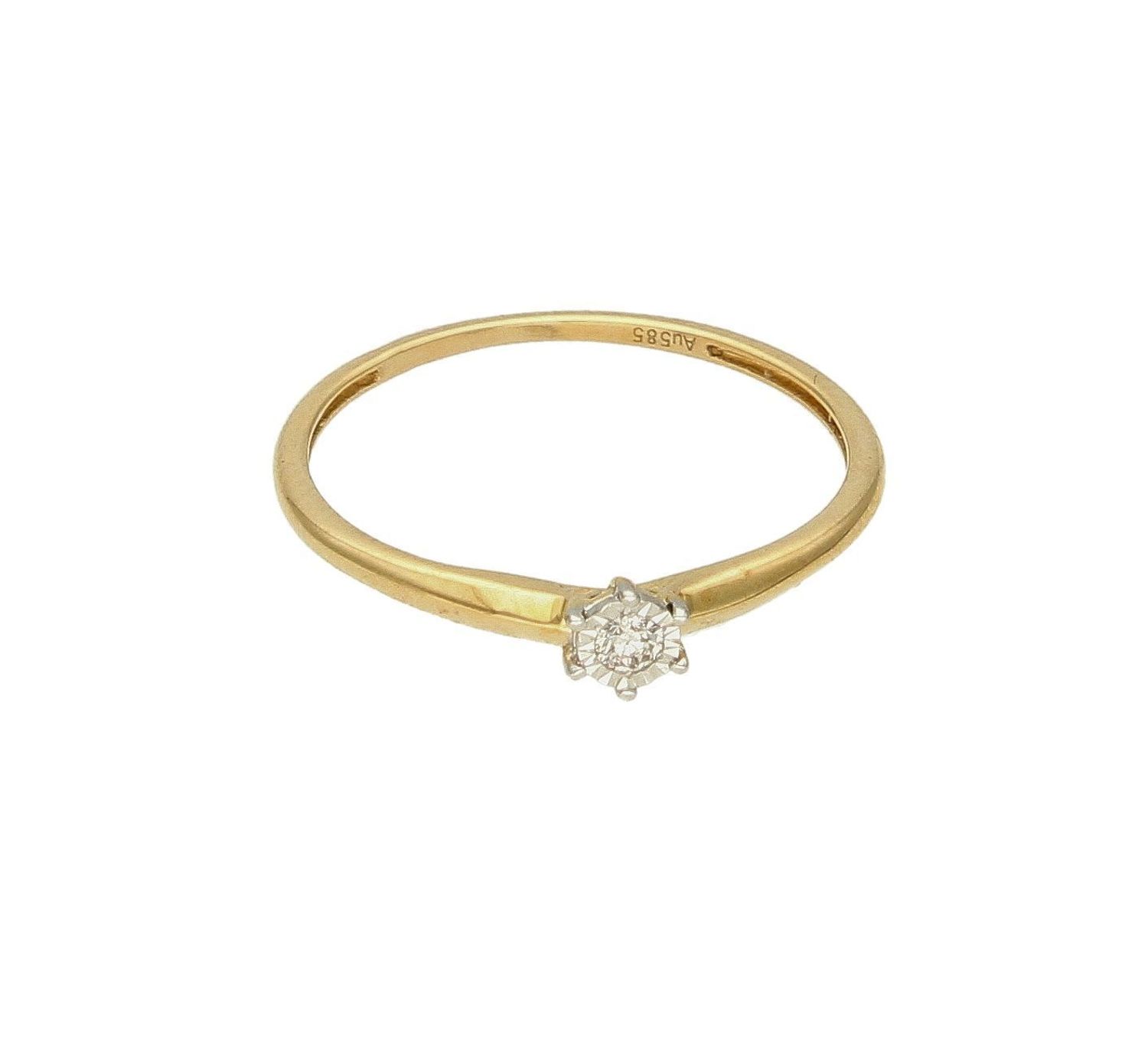 Pierścionek zaręczynowy  Subtelny Diament  585 DIAMENT RR675Y14 (1).jpg