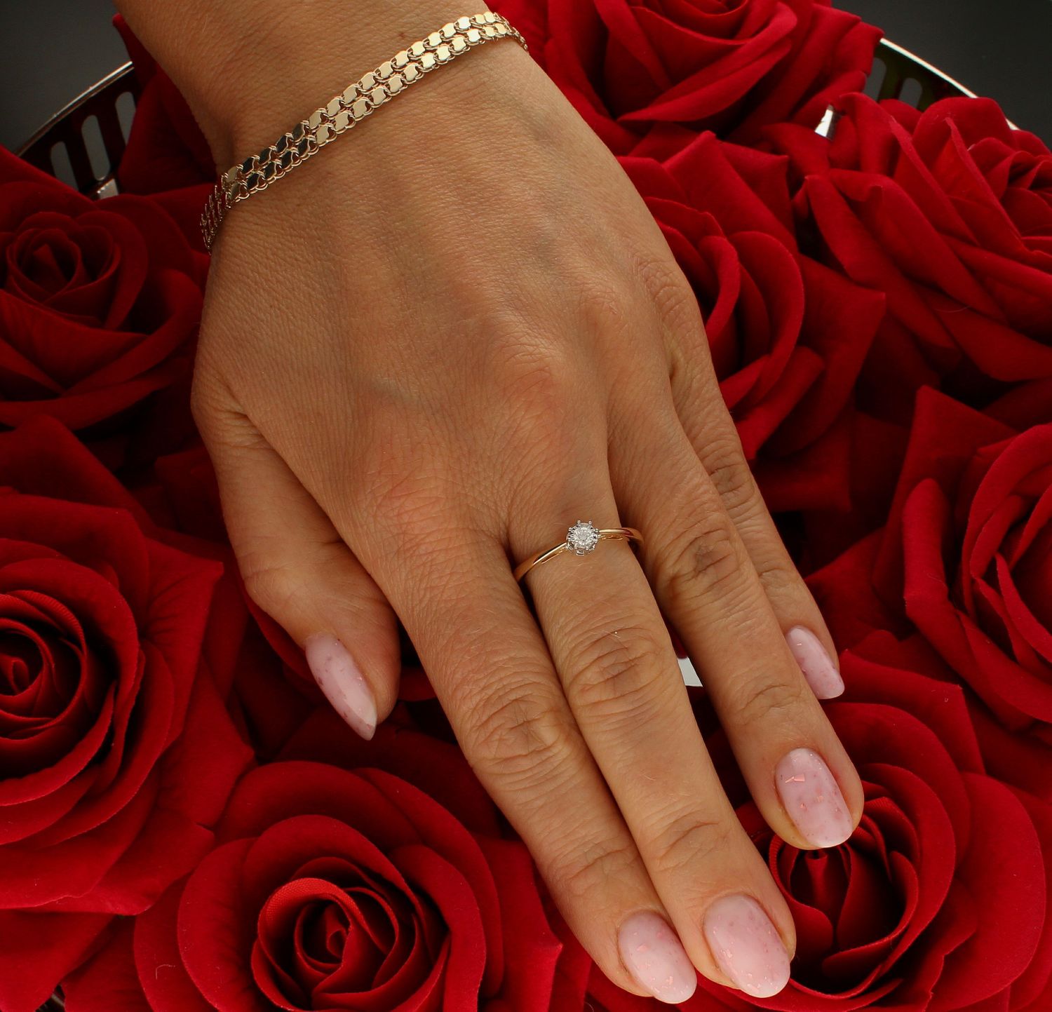 Pierścionek złoty zaręczynowy Diament 585 rozmiar 17 (4).jpg