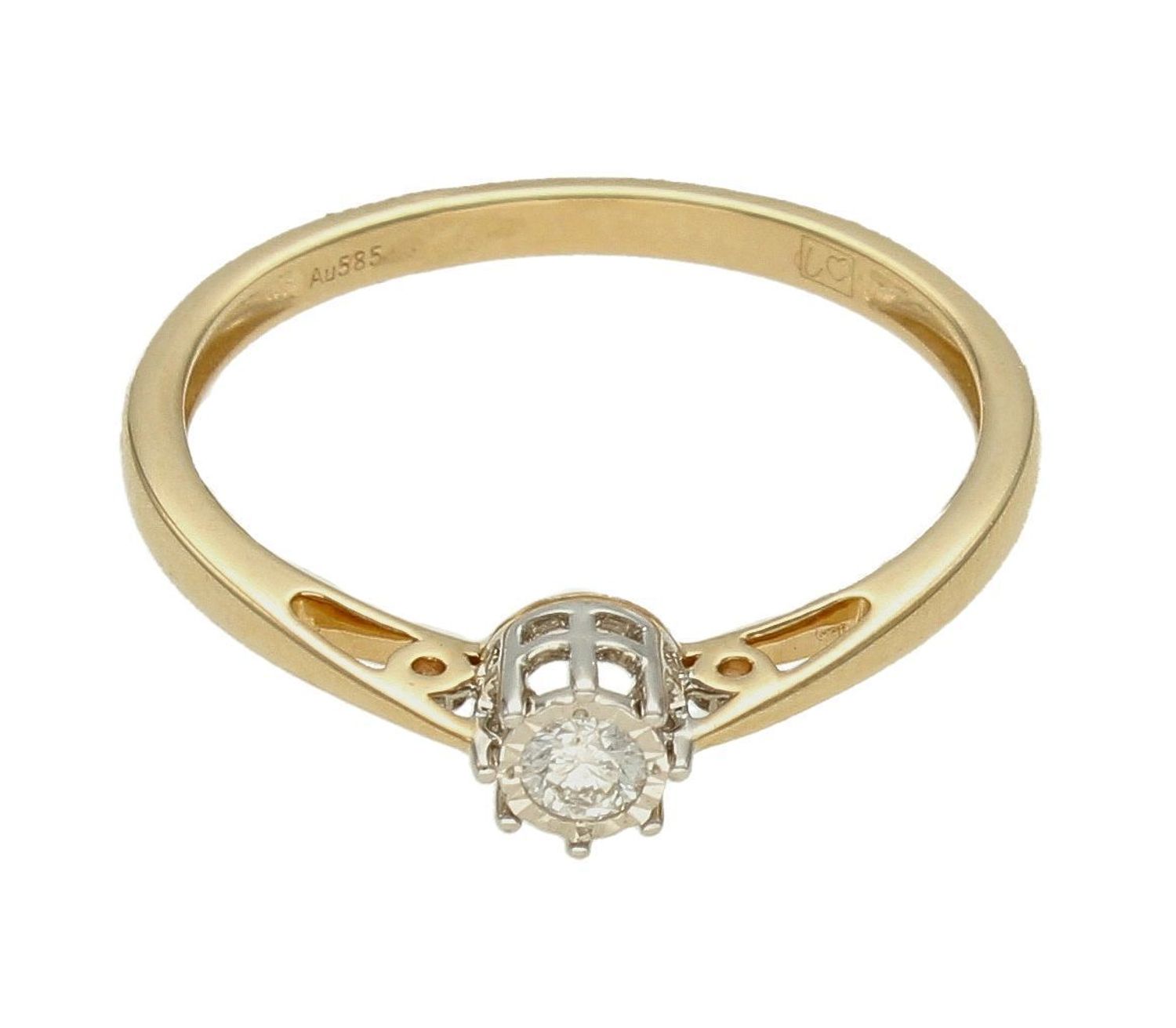 Pierścionek złoty zaręczynowy Diament 585 rozmiar 17 (4).jpg