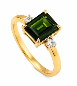 Pierścionek damski z Diamentami, złoty pierścionek z 1,54 ct Diopsydem i Diamentami rozmiar 13cz.jpg