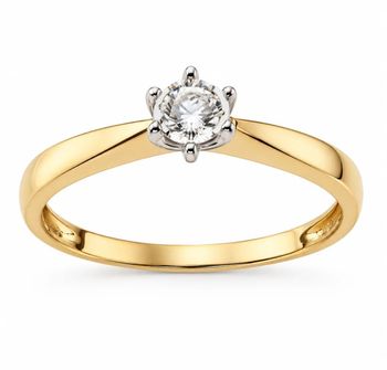 Złoty pierścionek zaręczynowy z diamentem 0,16 ct – rozmiar 18  0,16ct1 (4).jpg