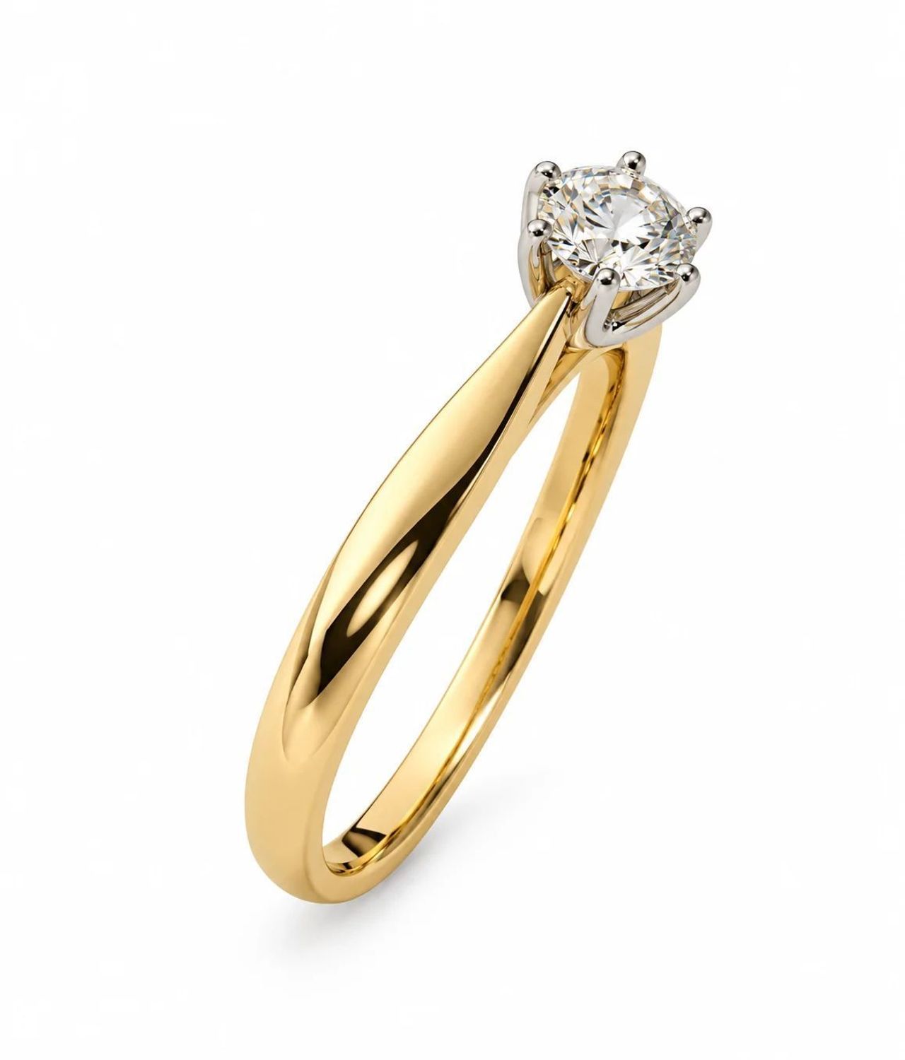 Złoty pierścionek zaręczynowy z diamentem 0,16 ct – rozmiar 18  0,16ct1 (4).jpg