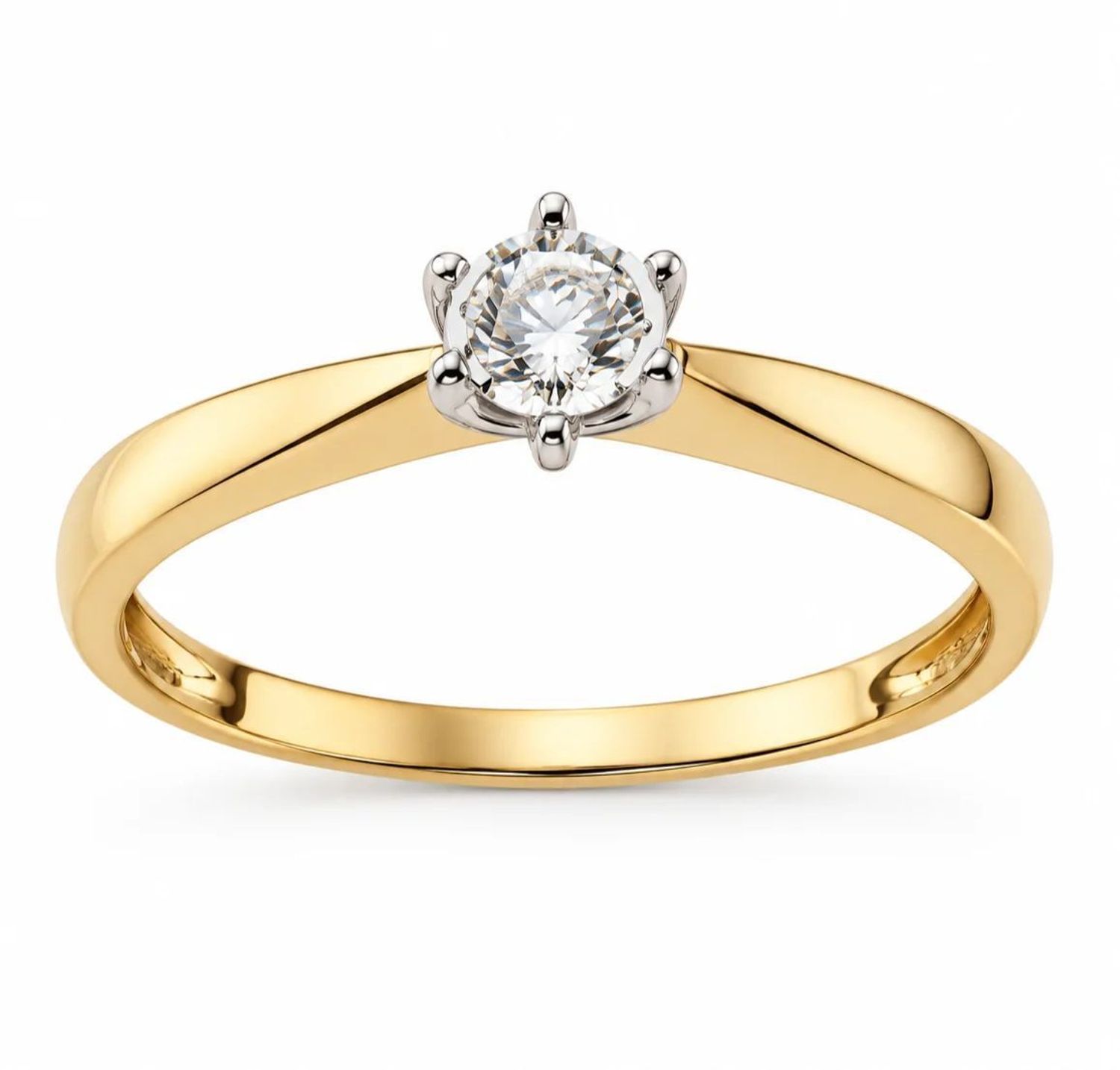 Złoty pierścionek zaręczynowy z diamentem 0,16 ct – rozmiar 18  0,16ct1 (4).jpg