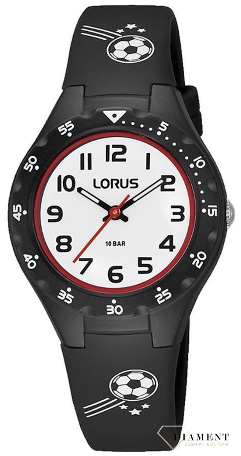 Zegarek dla chłopca Lorus 'Czarny pasek z piłką' RRX45GX9.jpg