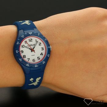 Zegarek dla chłopca Lorus 'Niebieski pasek z dinozaurami' RRX49GX9 ✅ Model składa się z niebieskiej koperty wykonanej z tworzywa  (2).jpg