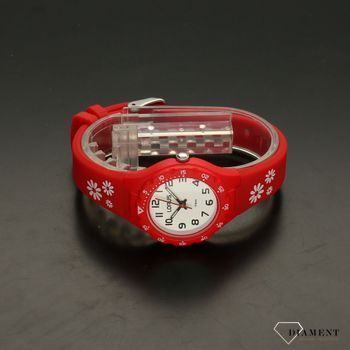 Zegarek dla dziewczynki biały Lorus 'Łąka kwiatowa' RRX57GX9. Zegarek dla dziewczynki na białym pasku silikonowym z białymi kwiatkami i wyraźnymi cyframi do nauki godzin Lorus RRX59GX9.  (3).jpg