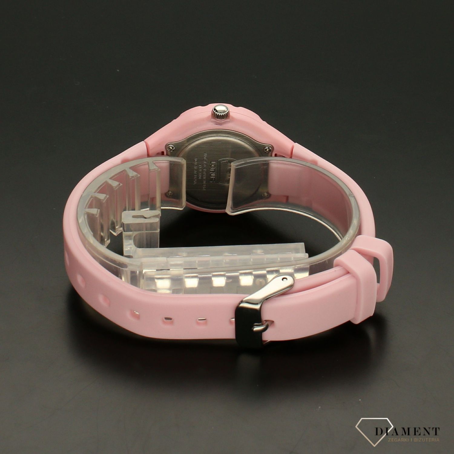 Zegarek dla dziewczynki różowy Lorus 'Jednorożec z balonikiem' RRX69GX9.jpg