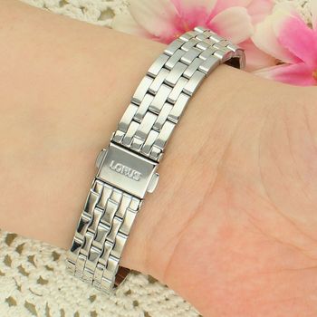 Lorus RRX71JX9 Damski Zegarek Stalowy Srebrny Prostokątny Klasyczny Bransoleta 50M Elegancki zapięcie.jpg