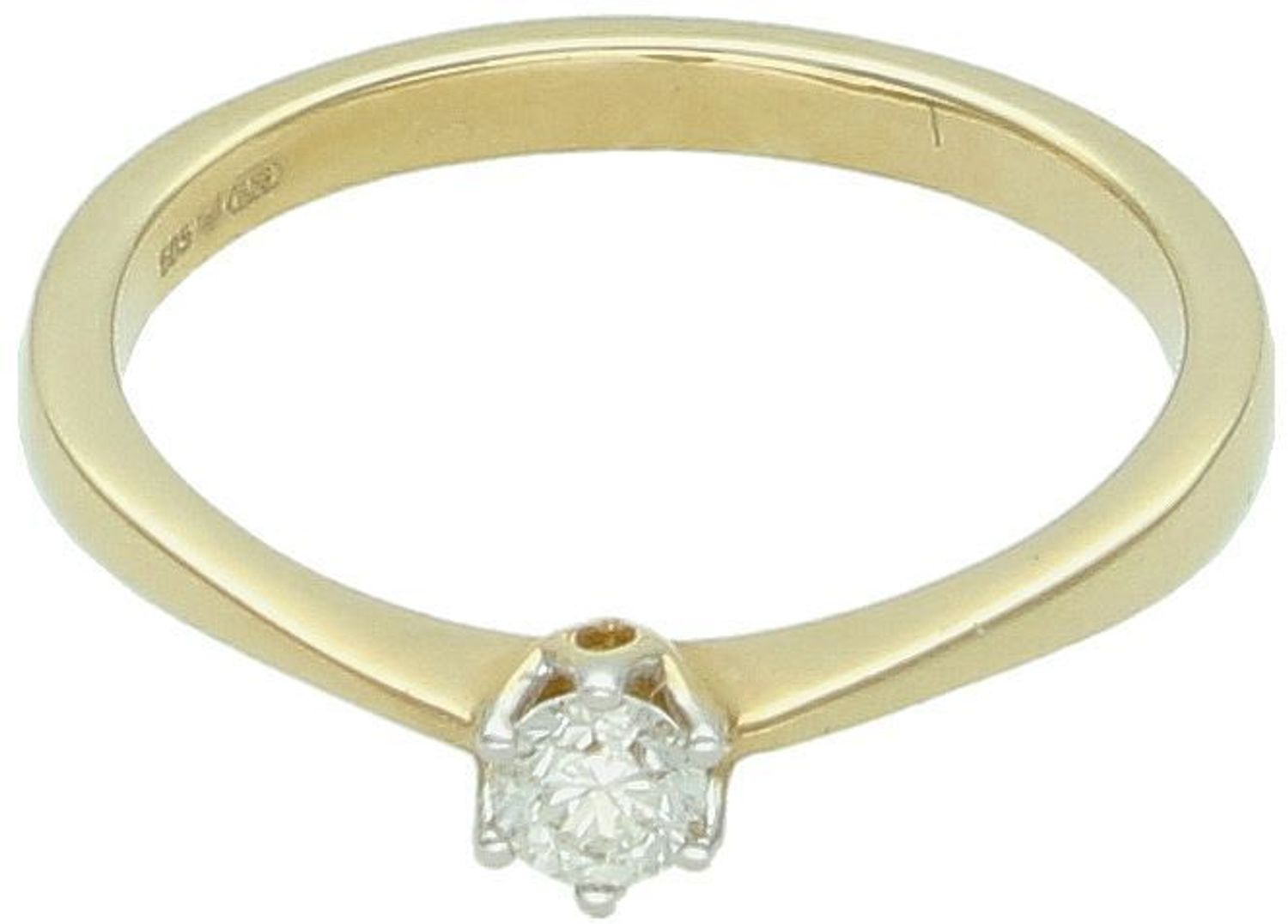 Złoty pierścionek damski z diamentem VS1F o masie 0,2 ct. Elegancki, subtelny i wyjątkowy – idealny na prezent lub zaręczyny. Próba 925, rozmiar 17, waga 2,24 g. Kup teraz!1.jpg