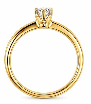 Złoty pierścionek zaręczynowy 585 z brylantem 0,25 ct FVS1  Klasyczna elegancjaczcz.jpg