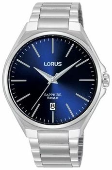 Zegarek męski Lorus z szafirowym szkłem RS947DX9. Zegarek męski na bransolecie. Zegarek Lorus z granatową tarczą. Klasyczny zegarek męski Lorus. Zegarek męski z szafirowym szkłem. Zegarek męski idealny na prezent..jpg