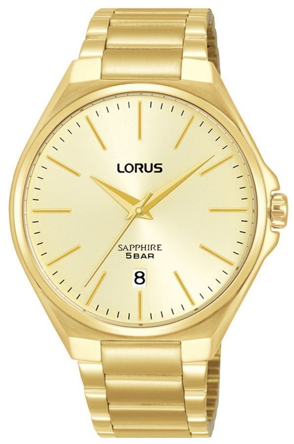 Zegarek męski Lorus z szafirowym szkłem RS950DX9. Męski zegarek Lorus na bransolecie. Złoty męski zegarek Lorus. Zegarek męski z szafirowym szkłem Lorus. Męski zegarek złoty na prezent..jpg