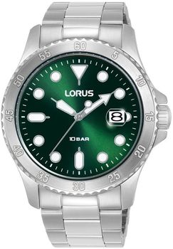 Zegarek męski Lorus RS969DX9 Classic – zielona tarcza, stalowa bransoletaf.jpg