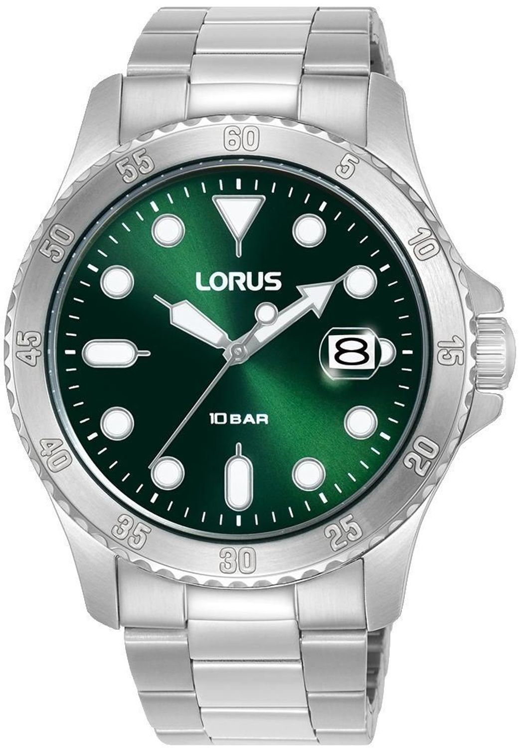 Zegarek męski Lorus RS969DX9 Classic – zielona tarcza, stalowa bransoletaf.jpg