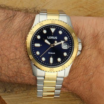 Lorus RS970DX9 Classic – męski zegarek kwarcowy srebrno-złoty z datownikiem (2).jpg