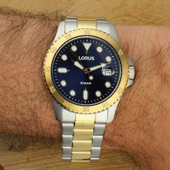 Lorus RS970DX9 Classic – męski zegarek kwarcowy srebrno-złoty z datownikiem (3).jpg
