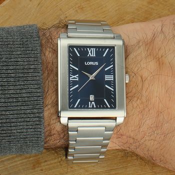 Zegarek męski Lorus RS985DX9 Classic – niebieska tarcza, stalowa bransoleta, datownik lorus.jpg