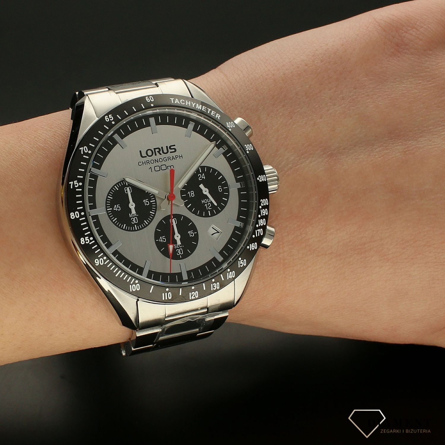 M ski zegarek na bransolecie z chronografem Lorus Chronograph