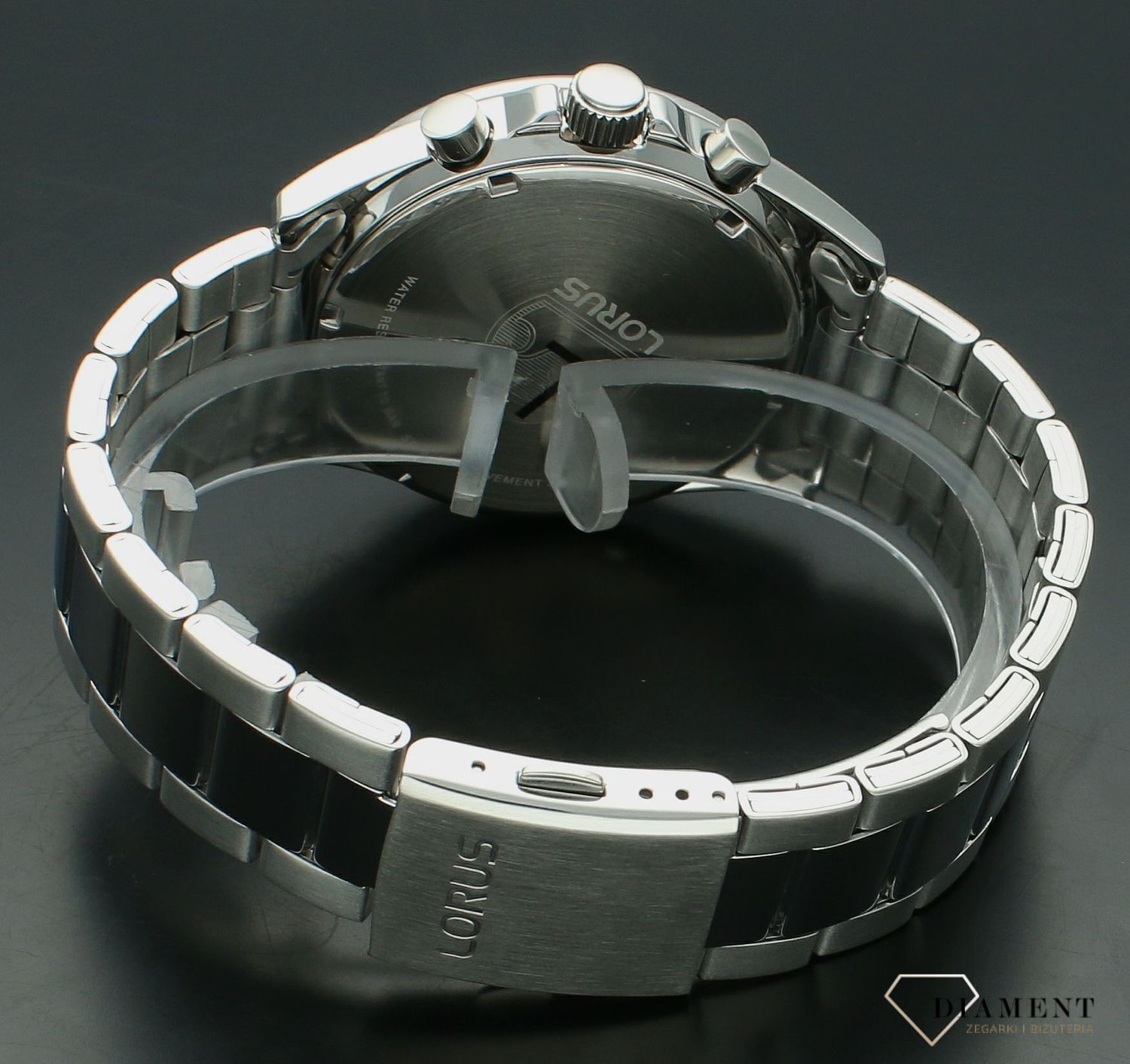Zegarek męski Lorus Chronograph RT337KX9.  Zegarek męski na bransolecie. Zegarek Lorus z chronografem. Klasyczny zegarek męski Lorus. Zegarek męski idealny na prezent..jpg