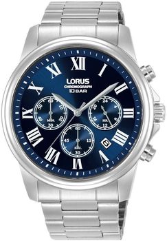 Zegarek męski Lorus RT337LX9 Classic Chronograph – niebieska tarcza, stalowa bransoleta.jpg